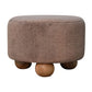 Ball Round Ottoman - Mocha Finish