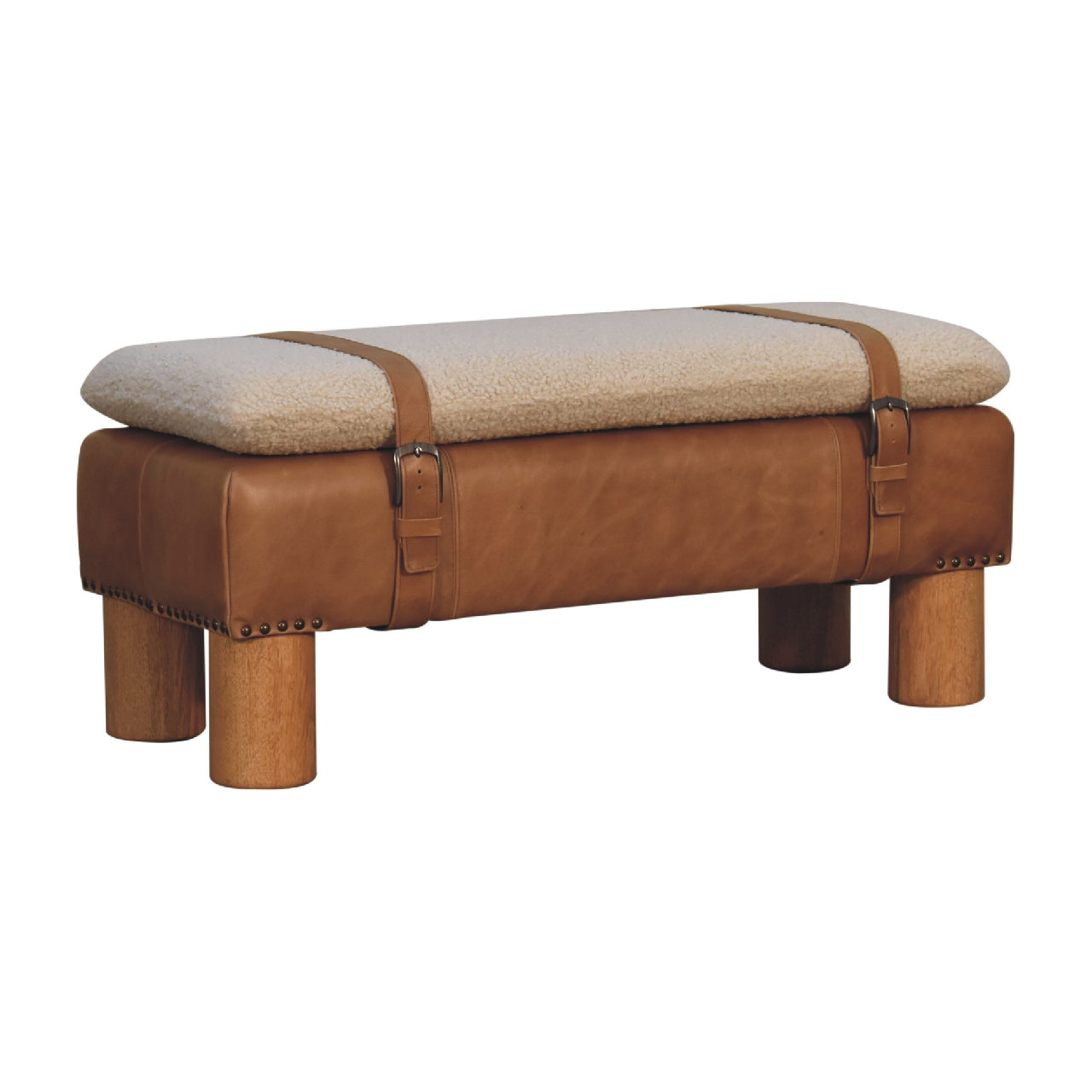 WillowStone Strapped Cyclinder Bench