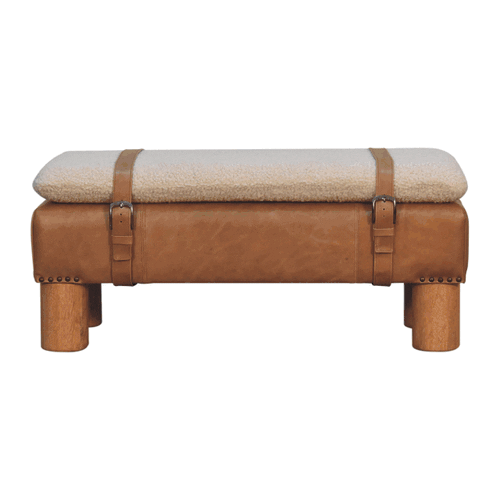 WillowStone Strapped Cyclinder Bench
