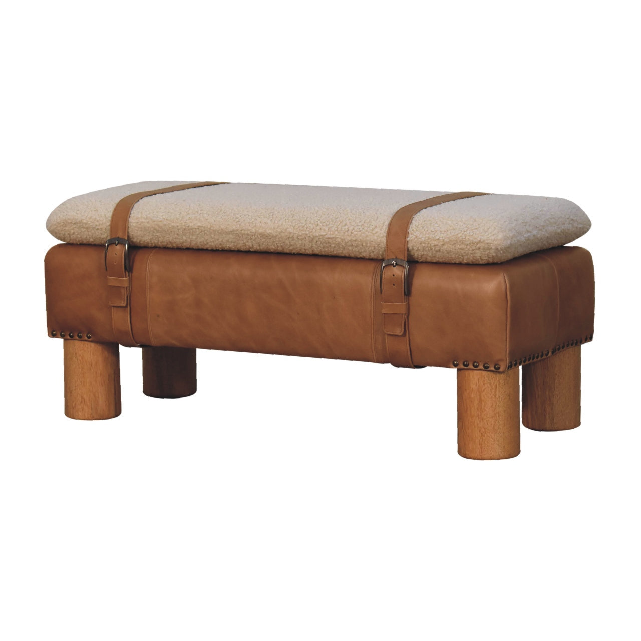 WillowStone Strapped Cyclinder Bench