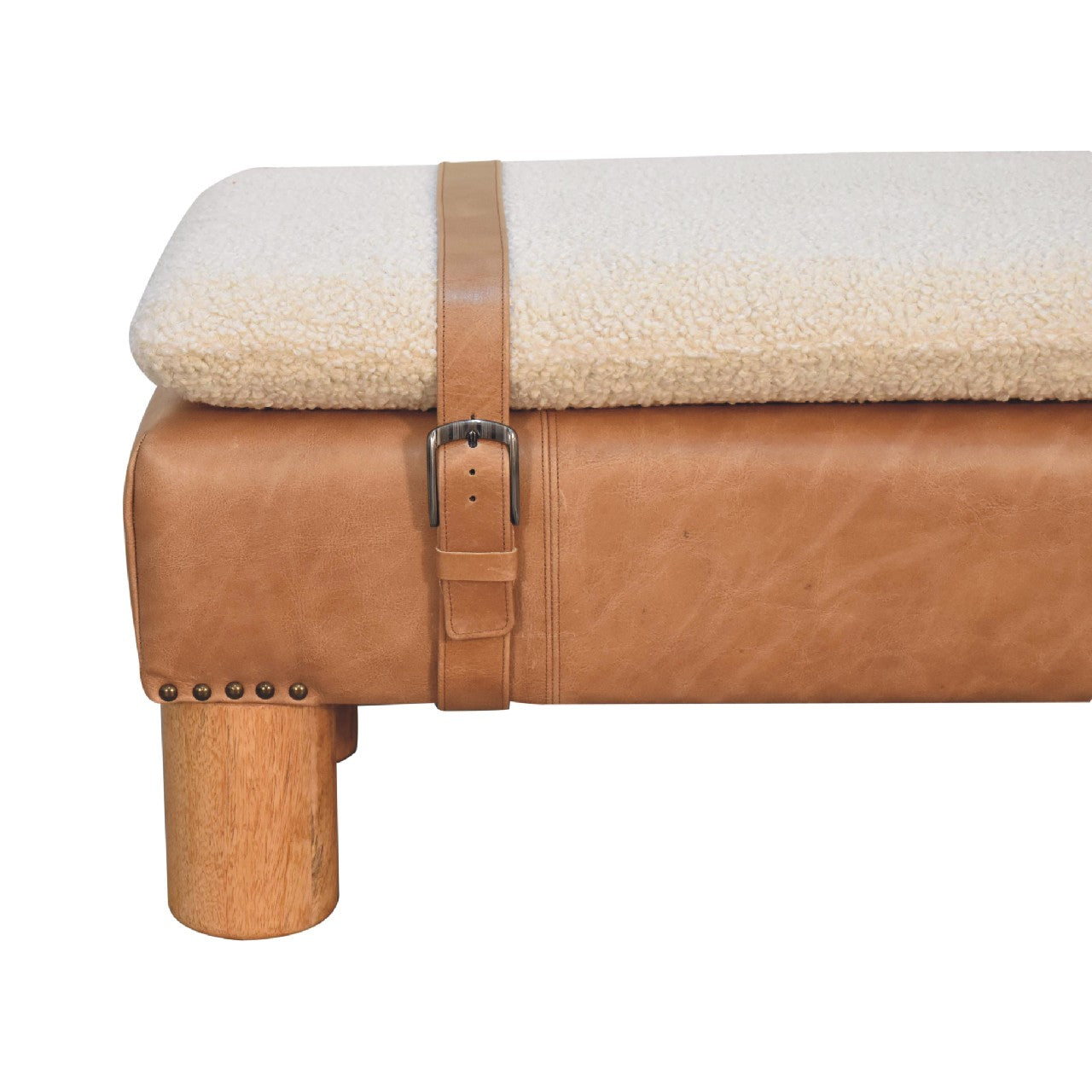 WillowStone Strapped Cyclinder Bench
