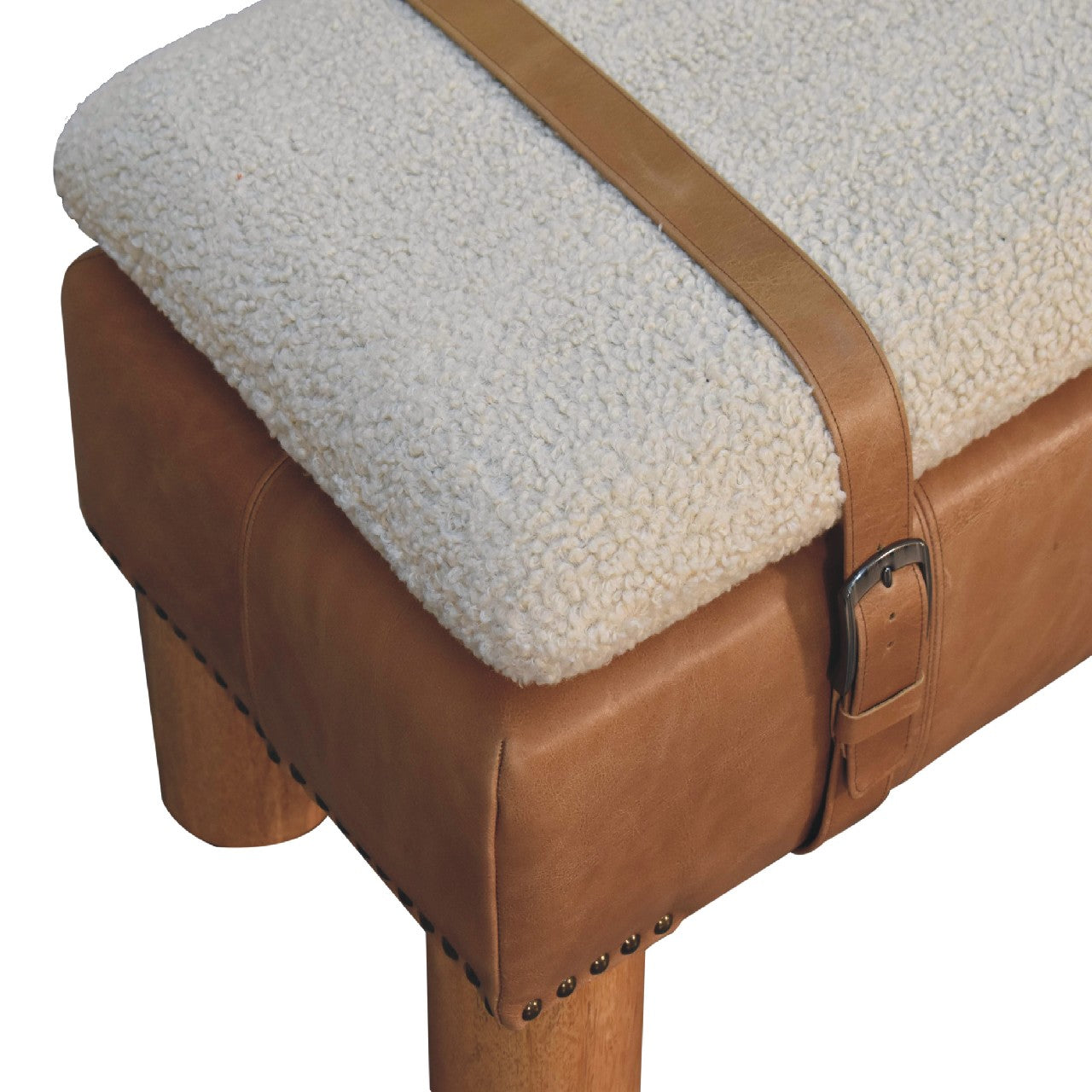 WillowStone Strapped Cyclinder Bench