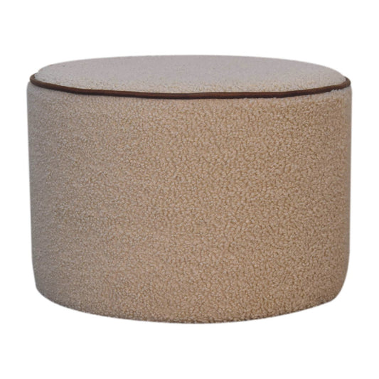 WillowStone Serenity Large Round Footstool – handcrafted solid wood furniture by WillowStone