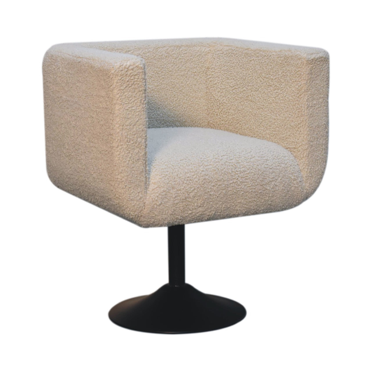 WillowStone Cream Boucle Swivel Chair