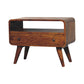 Mini Curved Media Unit - Chestnut Finish