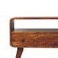 Mini Curved Media Unit - Chestnut Finish
