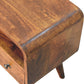 Mini Curved Media Unit - Chestnut Finish