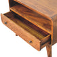 Mini Curved Media Unit - Chestnut Finish