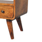 Mini Curved Media Unit - Chestnut Finish