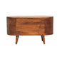 Lid-Up Rounded Blanket Box - Chestnut Finish