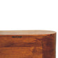 Lid-Up Rounded Blanket Box - Chestnut Finish