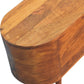 Lid-Up Rounded Blanket Box - Chestnut Finish