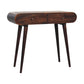 Curved Console Table - Light Walnut Finish