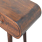 Curved Console Table - Light Walnut Finish
