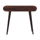 Curved Console Table - Light Walnut Finish