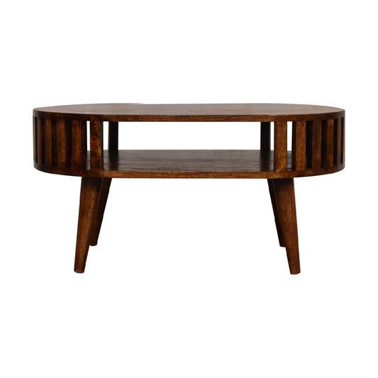 WillowStone Ariella Chestnut Coffee Table – handcrafted solid wood furniture by WillowStone