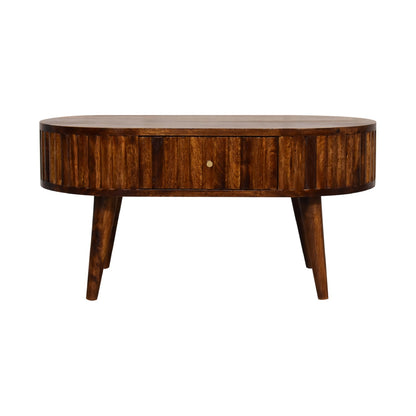 WillowStone Stripe Chestnut Coffee Table – handcrafted solid wood furniture by WillowStone
