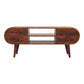 Circular Media Unit - Chestnut Finish