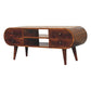 Circular Media Unit - Chestnut Finish