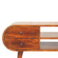 Circular Media Unit - Chestnut Finish