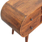 Circular Media Unit - Chestnut Finish