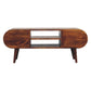 Circular Media Unit - Chestnut Finish