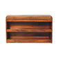 Buffalo Hide Storage Bench - Chestnut Finish