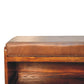 Buffalo Hide Storage Bench - Chestnut Finish