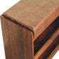 Buffalo Hide Storage Bench - Chestnut Finish