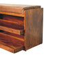 Buffalo Hide Storage Bench - Chestnut Finish