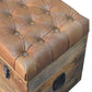 Buffalo Hide Trunk - Oak Finish