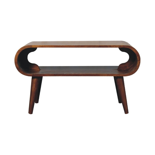 WillowStone Open Chestnut Coffee Table – handcrafted solid wood furniture by WillowStone
