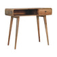Curved Writing Desk - Oak Finish