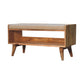 Nordic Storage Bench - Oak Finish