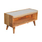 Nordic Storage Bench - Oak Finish