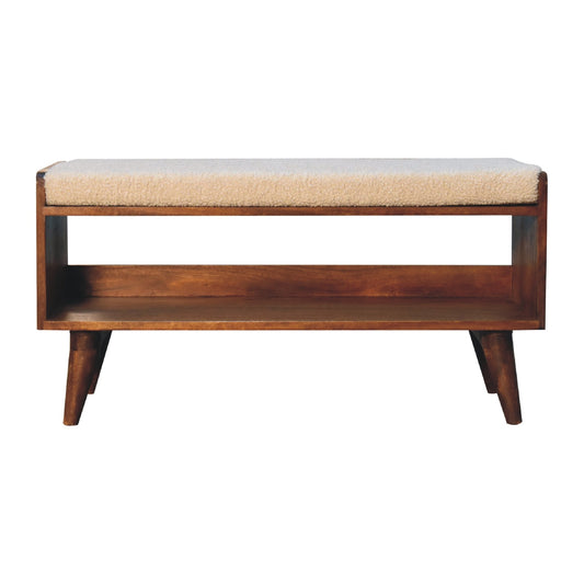 WillowStone Boucle Nordic Storage Bench