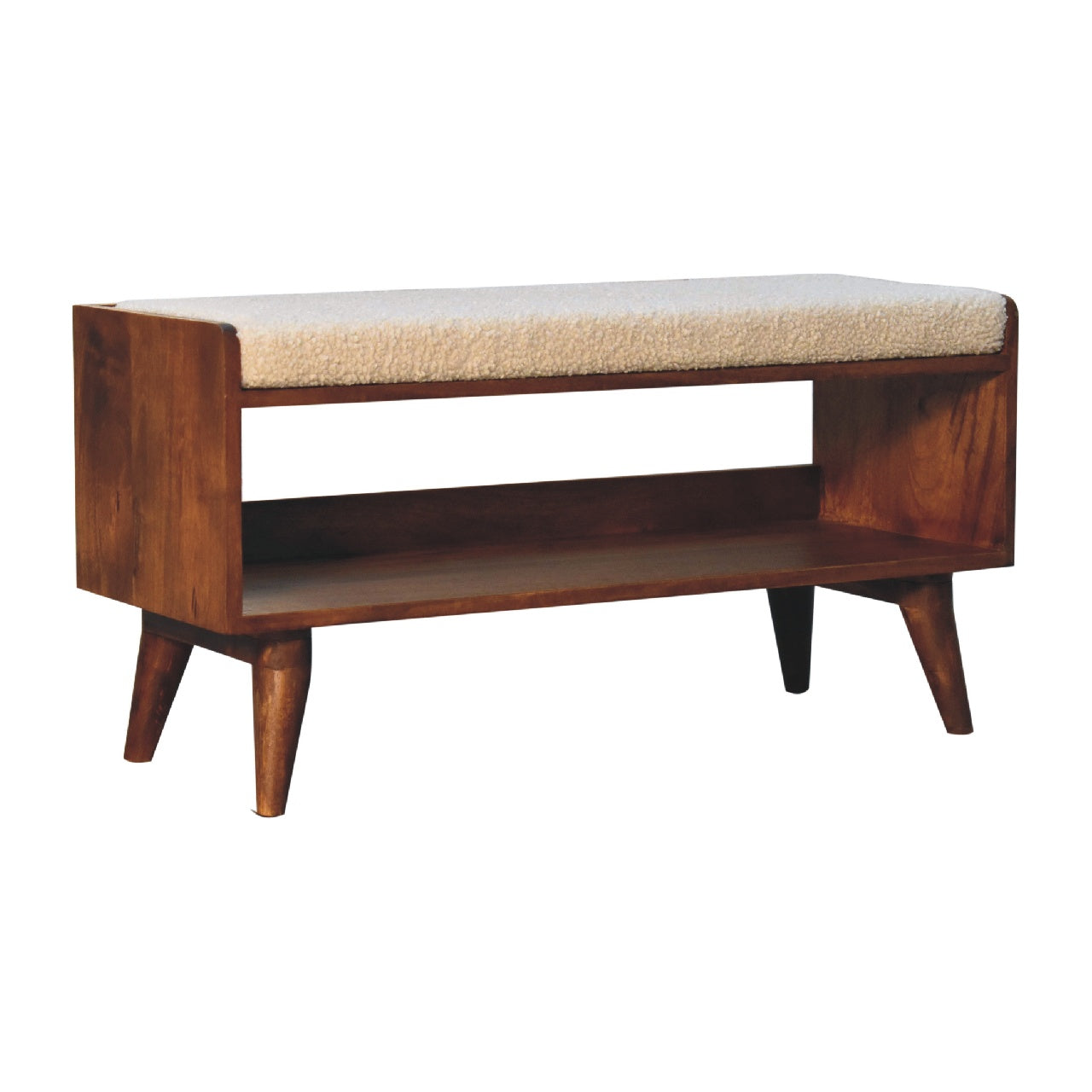 WillowStone Boucle Nordic Storage Bench