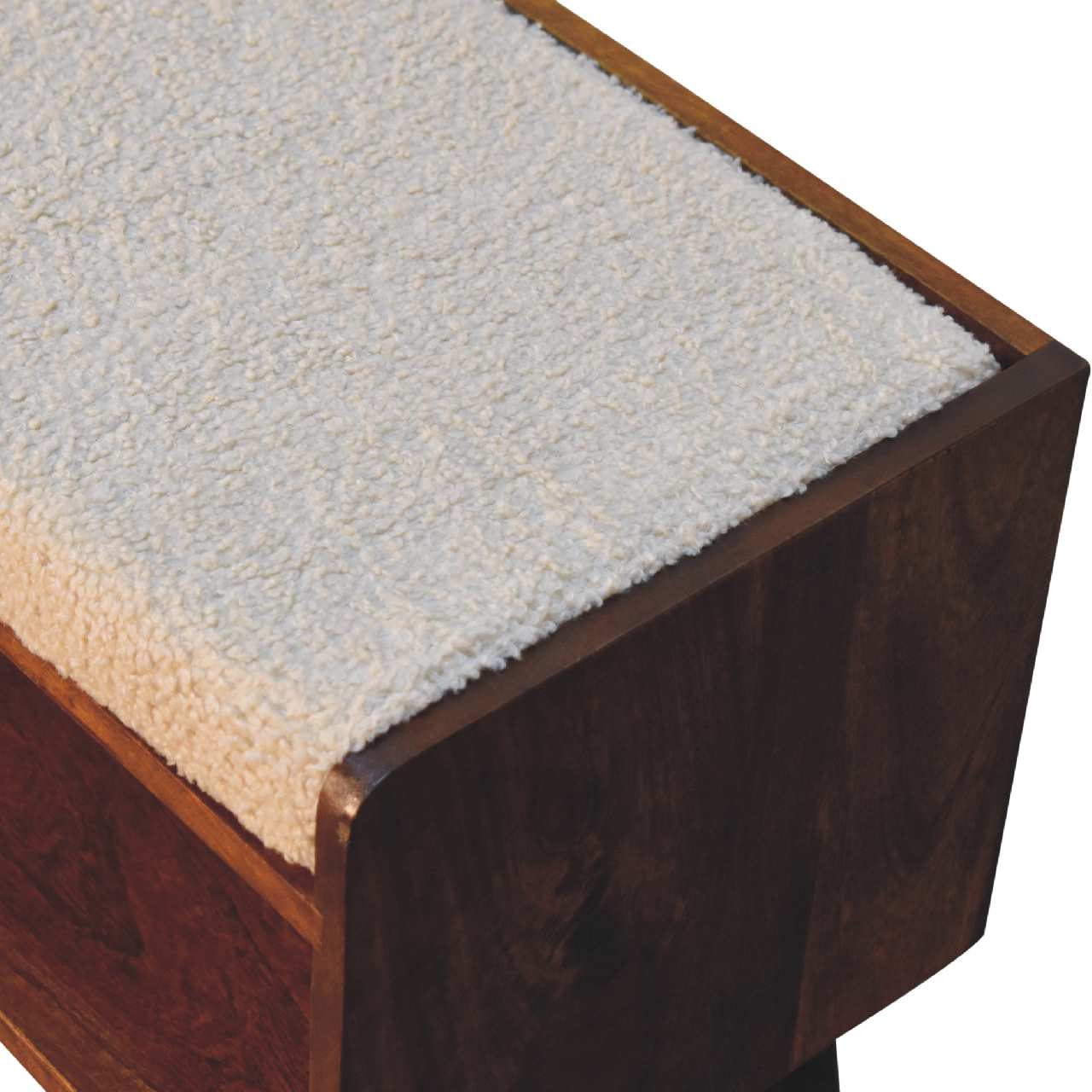 WillowStone Boucle Nordic Storage Bench