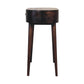 Curved Console Table - Light Walnut Finish