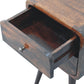 Mini Curved Nightstand - Light Walnut Finish