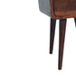 Mini Curved Nightstand - Light Walnut Finish