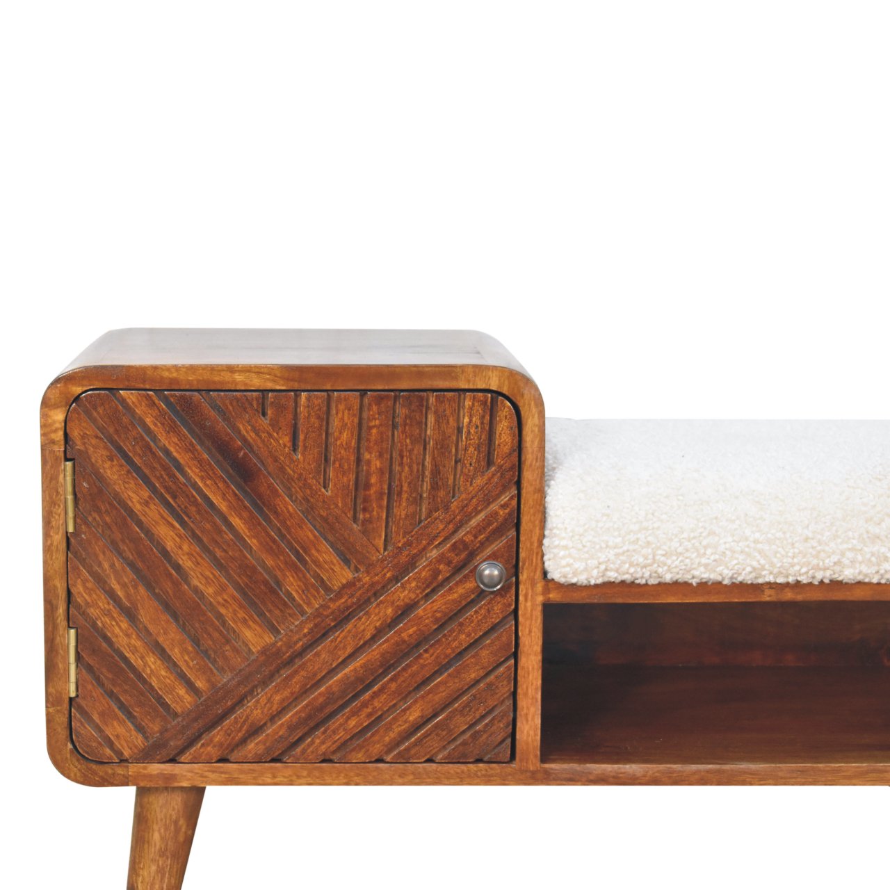 WillowStone Boucle Carved Chestnut Telephone Table