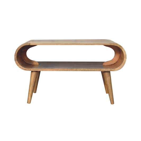 WillowStone Open Oak-ish Coffee Table – handcrafted solid wood furniture by WillowStone