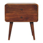 Large Curved Nightstand - Chestnut Finish