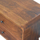 Large Curved Nightstand - Chestnut Finish