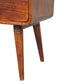 Large Curved Nightstand - Chestnut Finish