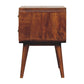 Large Curved Nightstand - Chestnut Finish