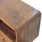 Curved Console Table - Chestnut Finish