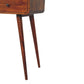 Curved Console Table - Chestnut Finish