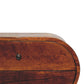 Large Circular Nightstand - Chestnut Finish